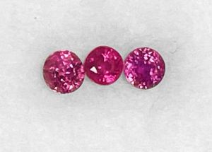 Сапфиры розовые-Н, комплект (Шри-Ланка) 