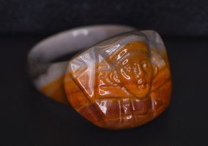 Кольцо "Тутанхамон" из агата 
