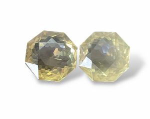 Цитрин оливковый, пара (Бразилия) 